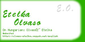 etelka olvaso business card